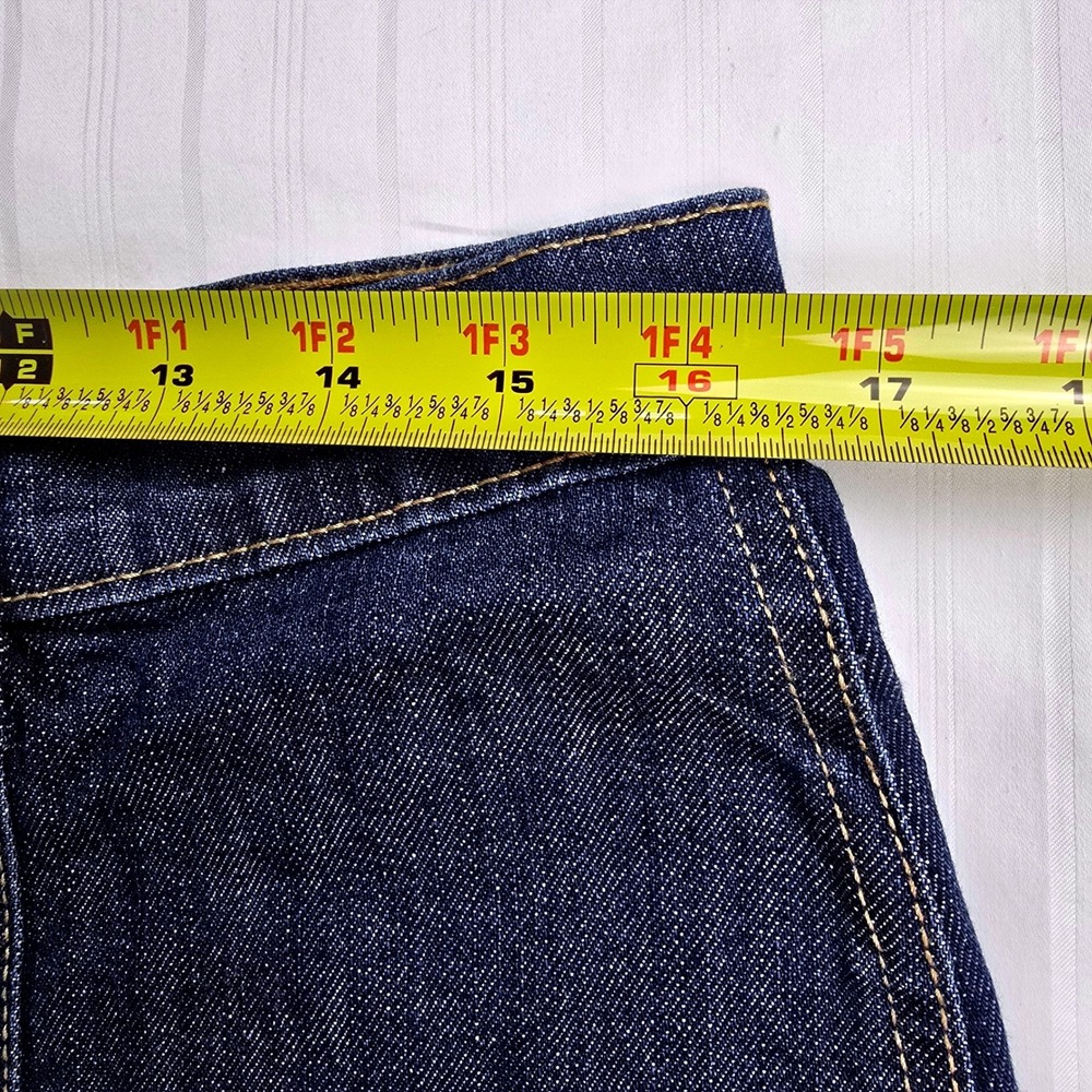 Gap Denim Button Front Mini Skirt Dark Wash A-Line High Waisted Blue Size 10/30 - Picture 12 of 12